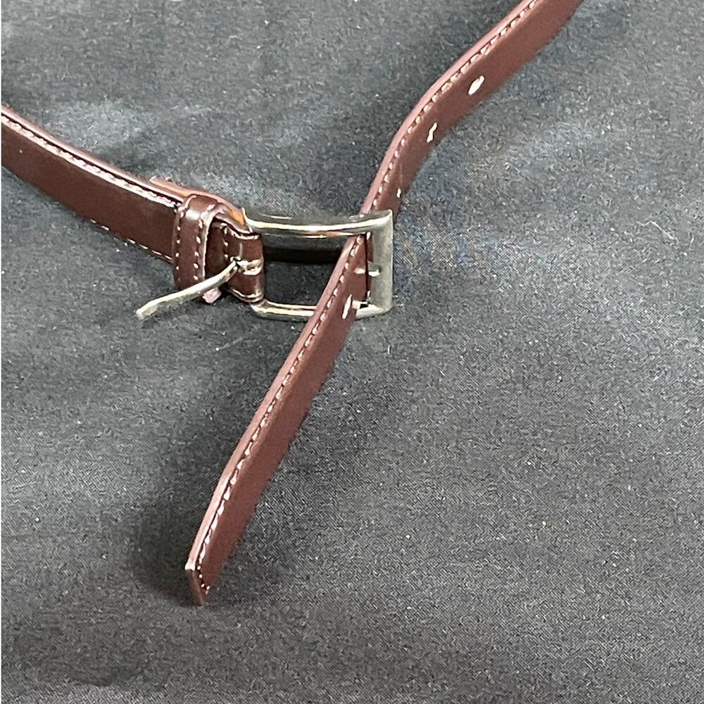 Men's brown buckle Barbados leather belt size 35-36